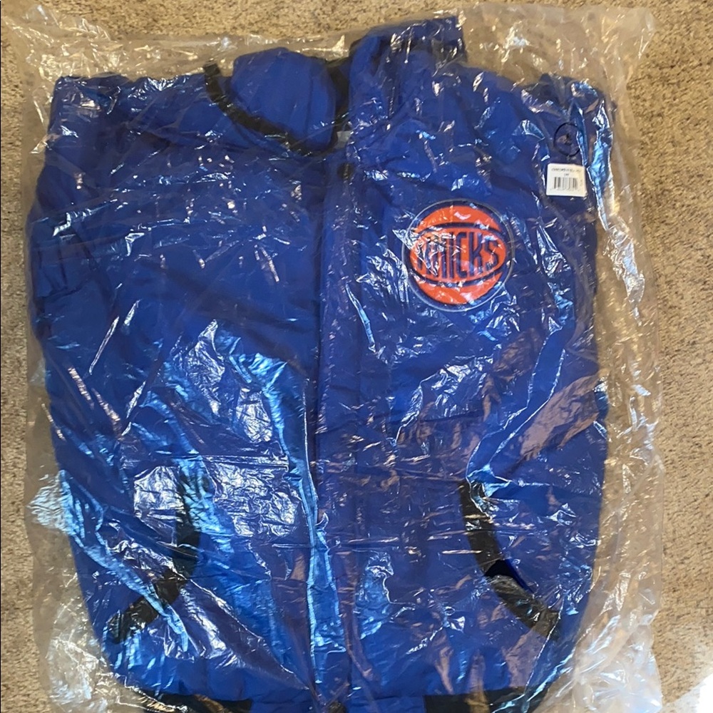 NBA Blue and Orange Varsity Bomber Jacket